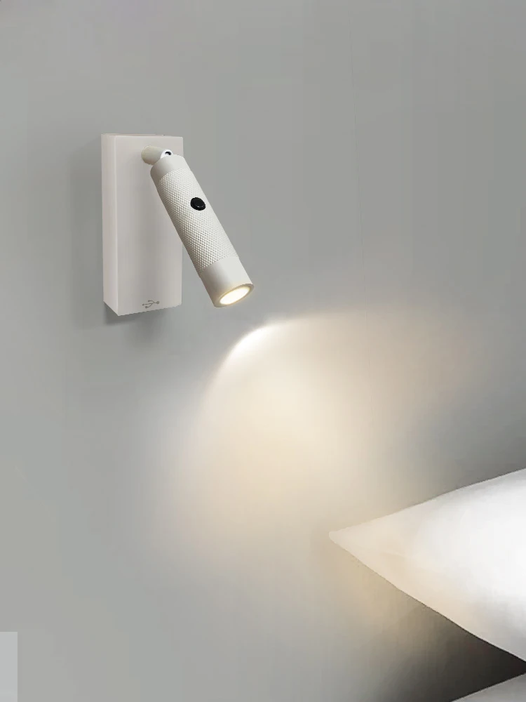 Imagem -03 - Led Reading Wall Lights Luminárias de Cabeceira Switch Usb Porta de Carregamento Natural Branco Sala 4000k 3w Ajustável