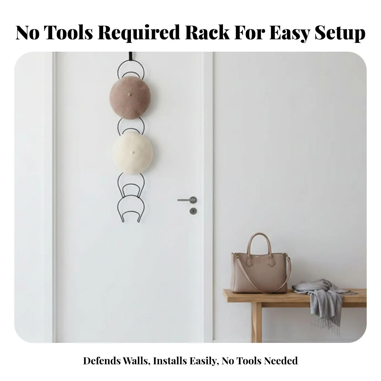 hanging-hat-rack-for-wall-door-with-five-interlocking-rings-iron-construction