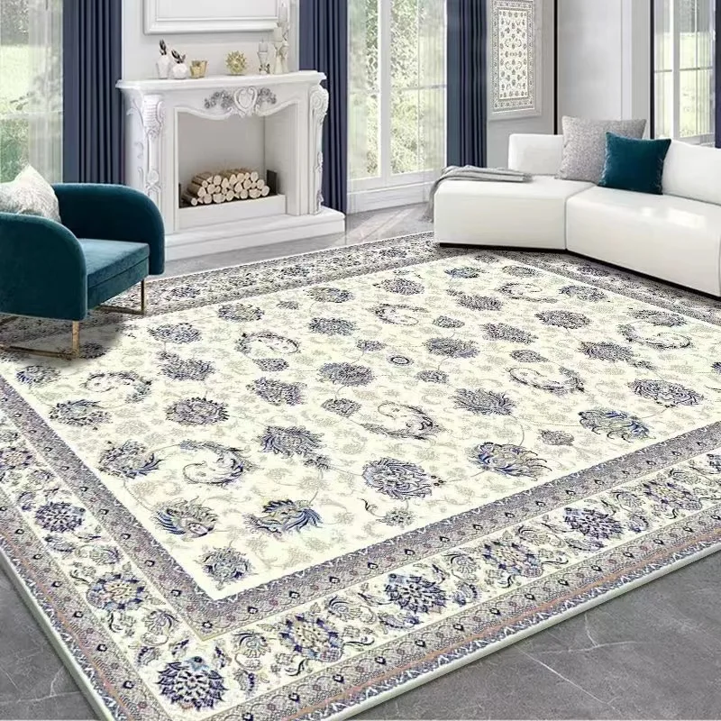 Crystal velvet carpet Persian wind living room Nordic retro national wind cushion sofa coffee table circle velvet carpet