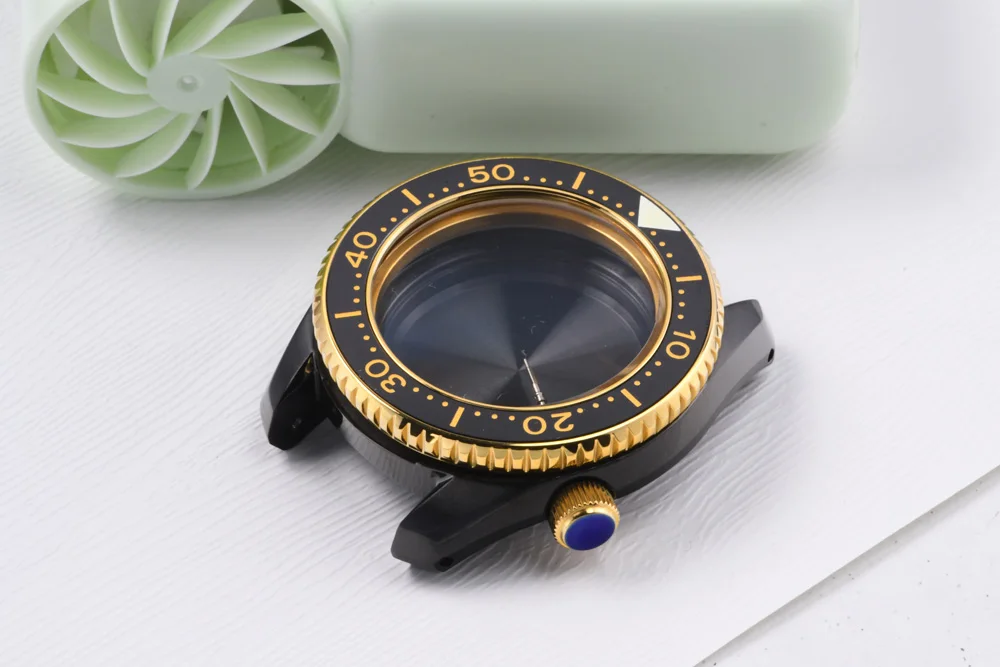 MM300 44mm Uhrengehäuse Edelstahl-Uhrengehäuse Leuchtendes Saphirglas Taucheruhr für NH35/NH36 Automatikwerk Uhrenmodifikation – Detail 7