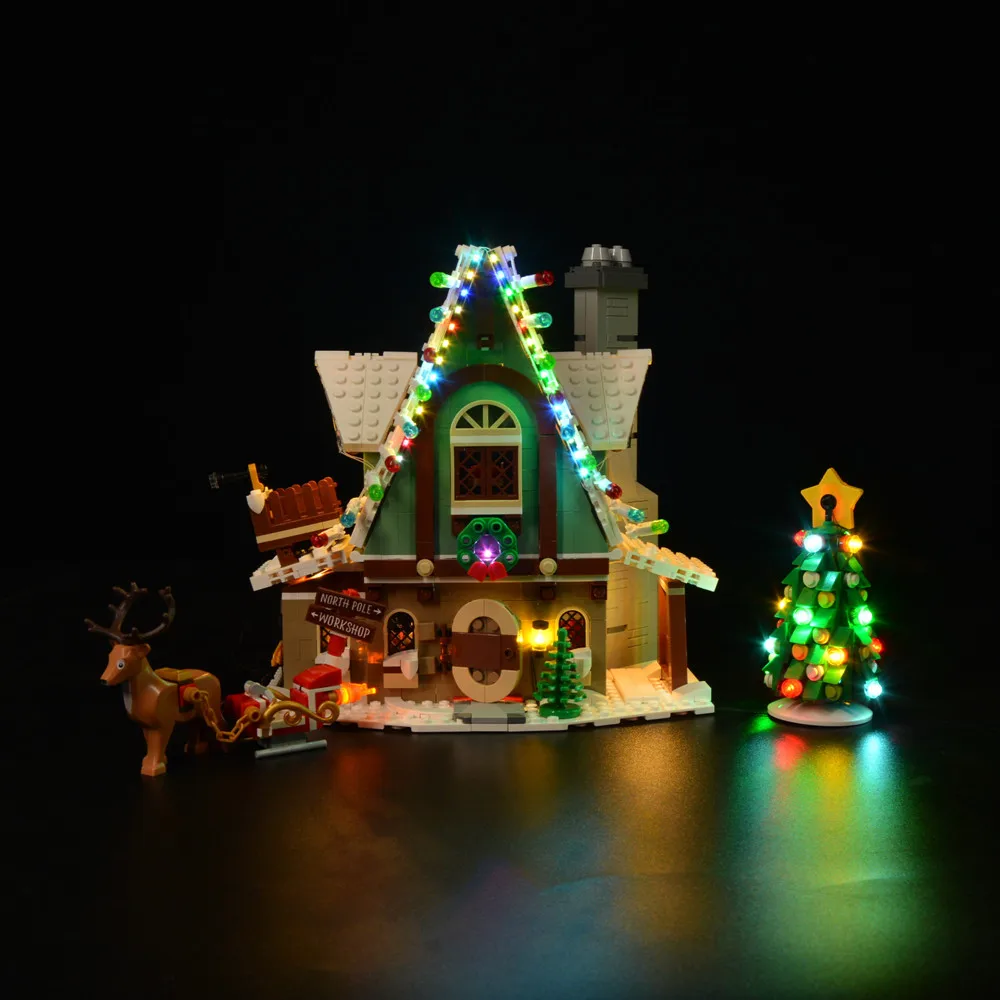 مجموعة إضاءة LED مناسبة لـ LEGO Elf Club House 10275 لبنات البناء والطوب DIY مجموعة ألعاب المصباح لا تشمل النموذج #4