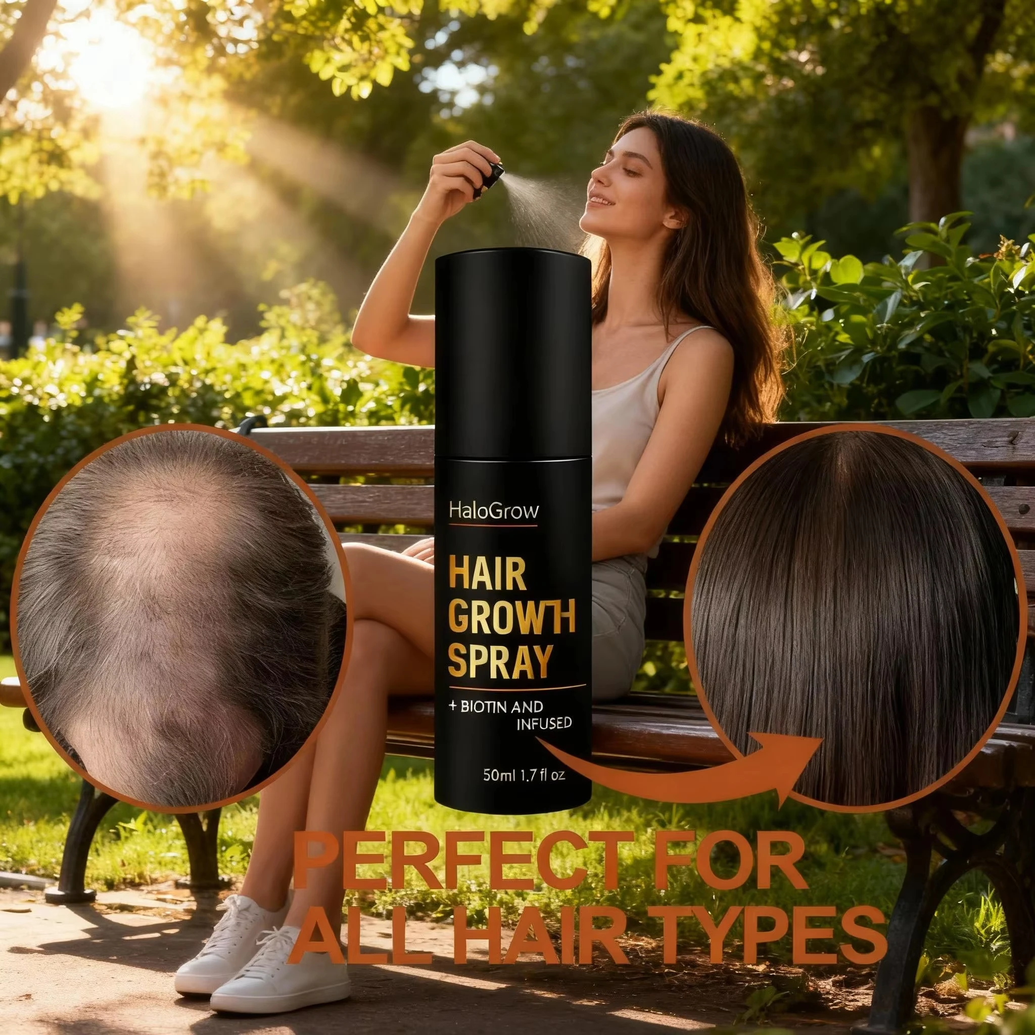 

50ml Halogrow Hair Grow Spray Fast Serum Spray Anti Hair Loss Prevent Baldness Scalp Beauty Hair Care For Women Men