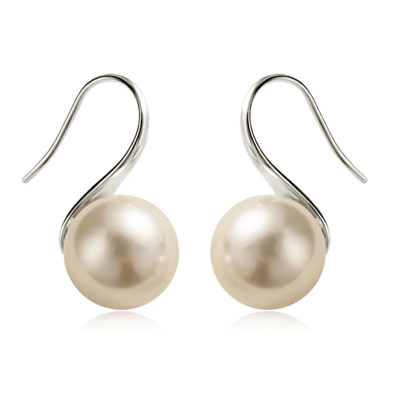 

Classic AAA 9-10mm Pretty South Sea White Real Pearl Hook Nice Earrings Silver 925 Free Shipping At Daily Party