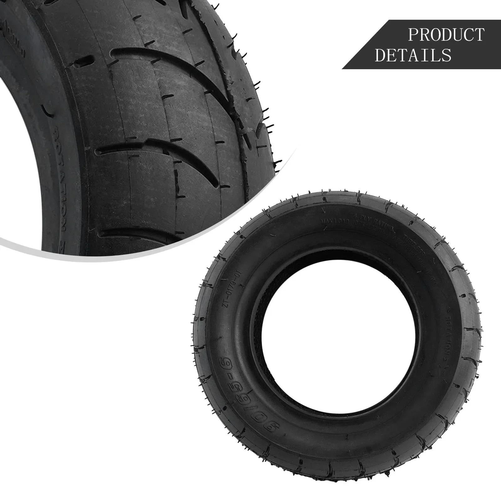 

1pc Scooter Tyre Electric Scooter Tire Replacements Rubber Tire Scooter 90/65-6 Tubeless Tire Balance Car 11x3 Tire