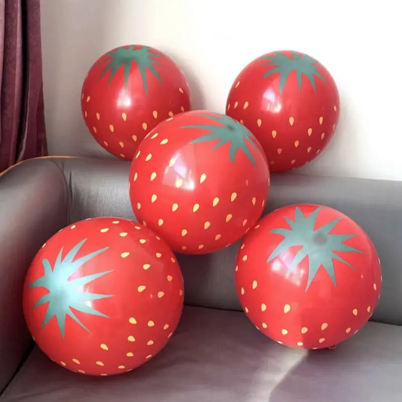 20/50szt Truskawkowe balony Arbuz Owoce Urodziny Balon Letnia Hawajska Dekoracja Impreza Dzieci Dziewczyna Urodziny Globos — zdjęcie 5