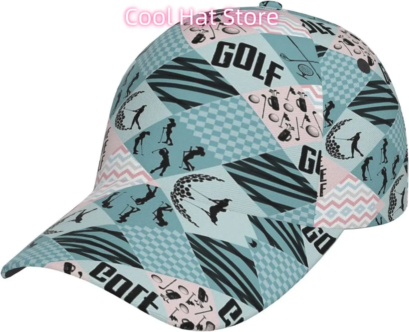 

Funny Golf Pattern Baseball Hats Women Men Trucker Hats Adjustable Golf Snapback Baseball Cap Hat 001