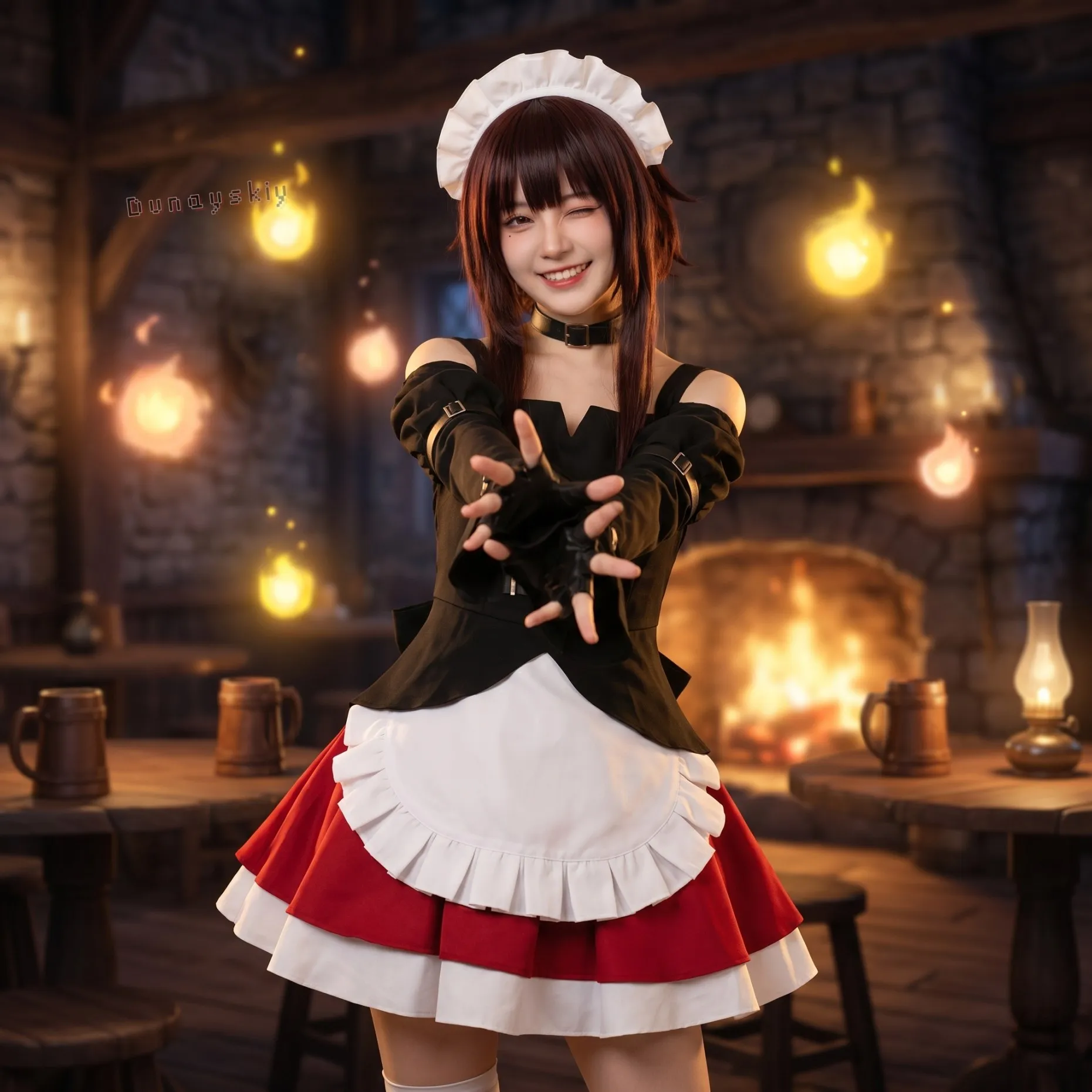 dunayskiy@-on-this-wonderful-world-megumin-cosplay-costume-anime-game-character-black-robe-with-eye-mask-and-magic