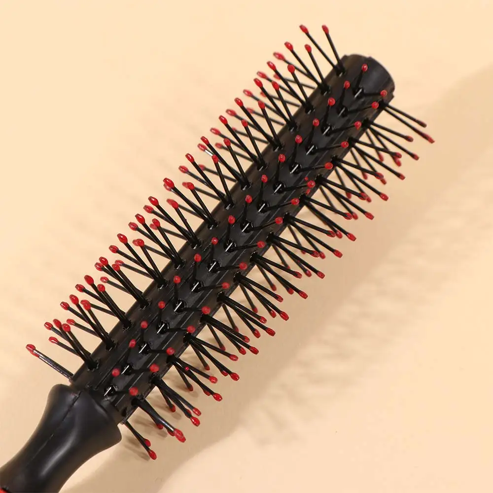 Professional Curly Hair Styling Round Comb Anti-static Cylindrical Roller Comb Hairdressing Plastic Hairstyle Massage Hairbrush