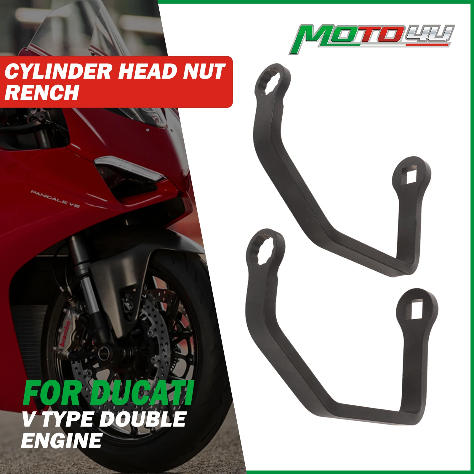 

MOTO4U For DUCATI V Type Double Engine Cylinder Head Nut rench 2PCS Motorcycle wrench tools 14MM/15MM