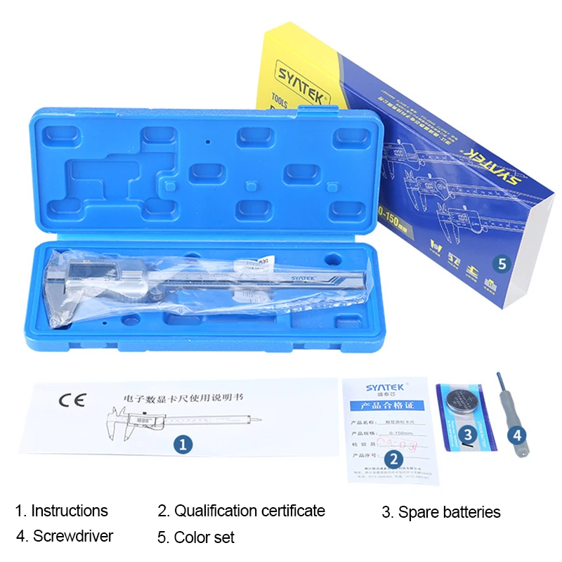 Vernier Caliper Stainless Steel LCD Digital Caliper 0-150mm/0-200mm/0-300mm High Precision Digital Ruler Depth Measuring Tools