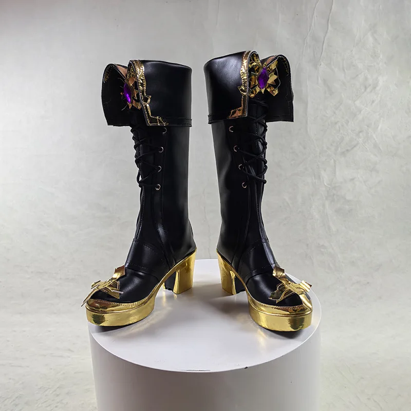 Yu コスプレストア モンテ・クリスト伯の伯爵 コスプレ靴 ハロウィン制服パーティー カスタマイズされた男の子と女の子用合成皮革靴