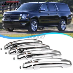 For Chevrolet Chevy Suburban Tahoe For GMC YUKON XL For Cadillac Escalade Chrome Car Door Handle Cover Trim Car Handle Frame