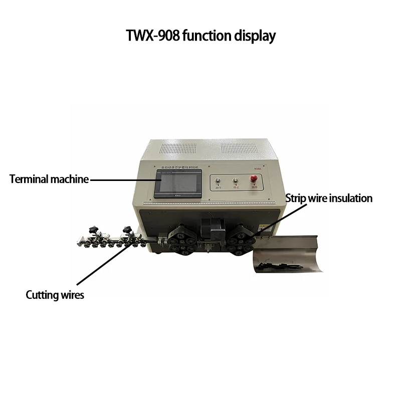 Machine de découpe et d'épluchage TWX-908, équipement de fabrication de câbles à Double tête