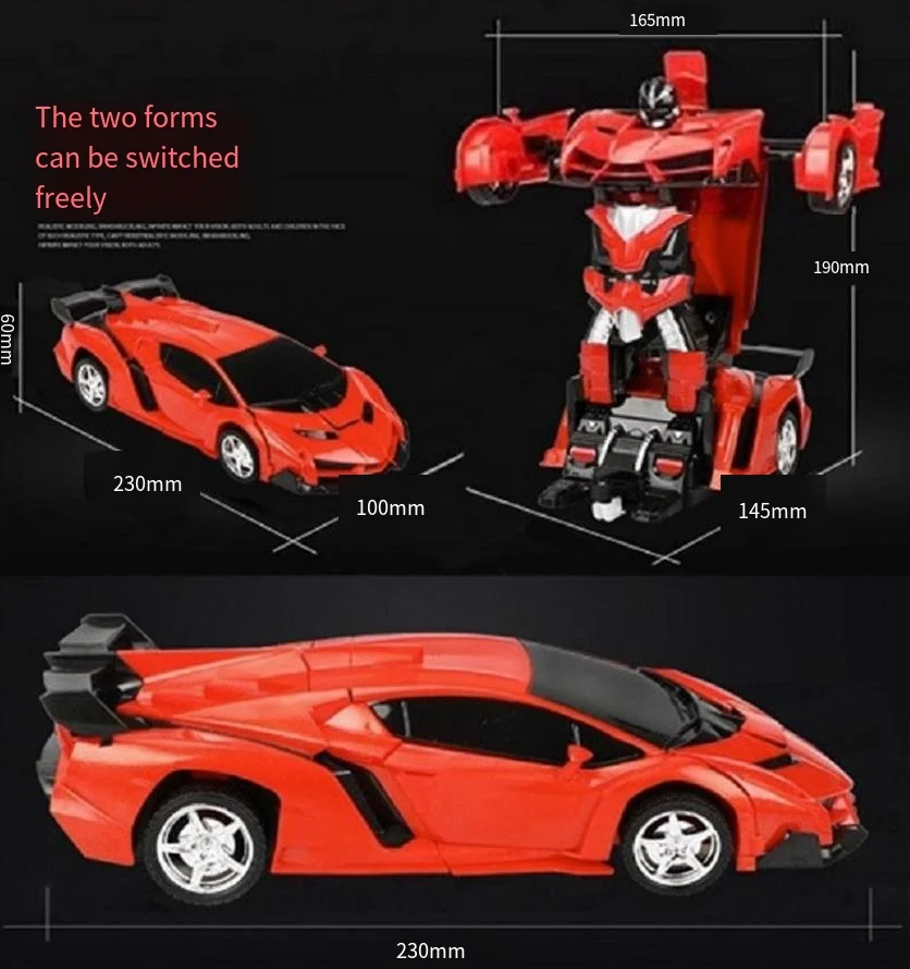 Operación Simple niño transformar coche de control remoto robot coche de juguete para niños regalo de cumpleaños de Navidad