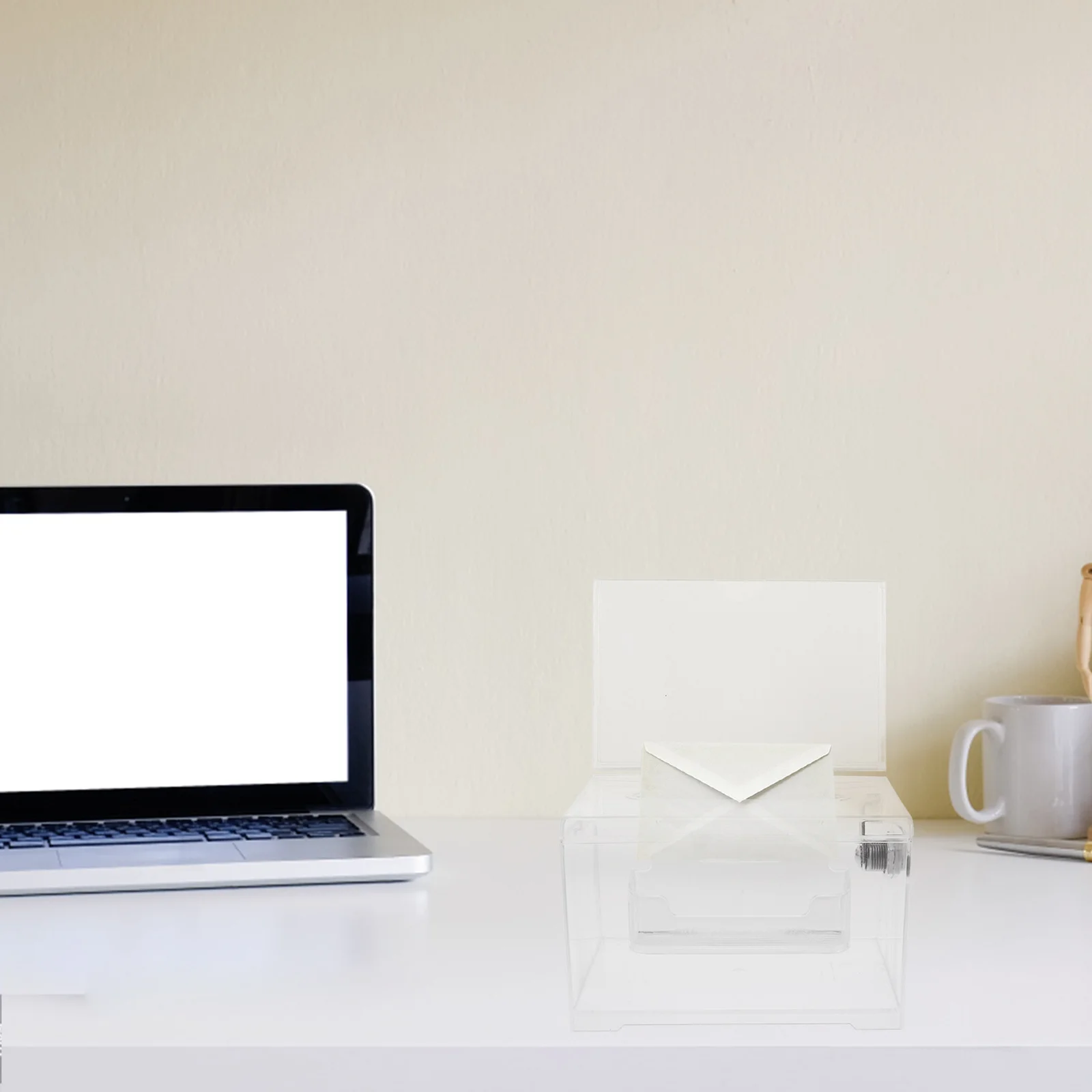 

Clear Acrylic Box Lock Ballot Suggestion Donation Cash Voting Fundraising Storage Case for Various Settings Ticket Box