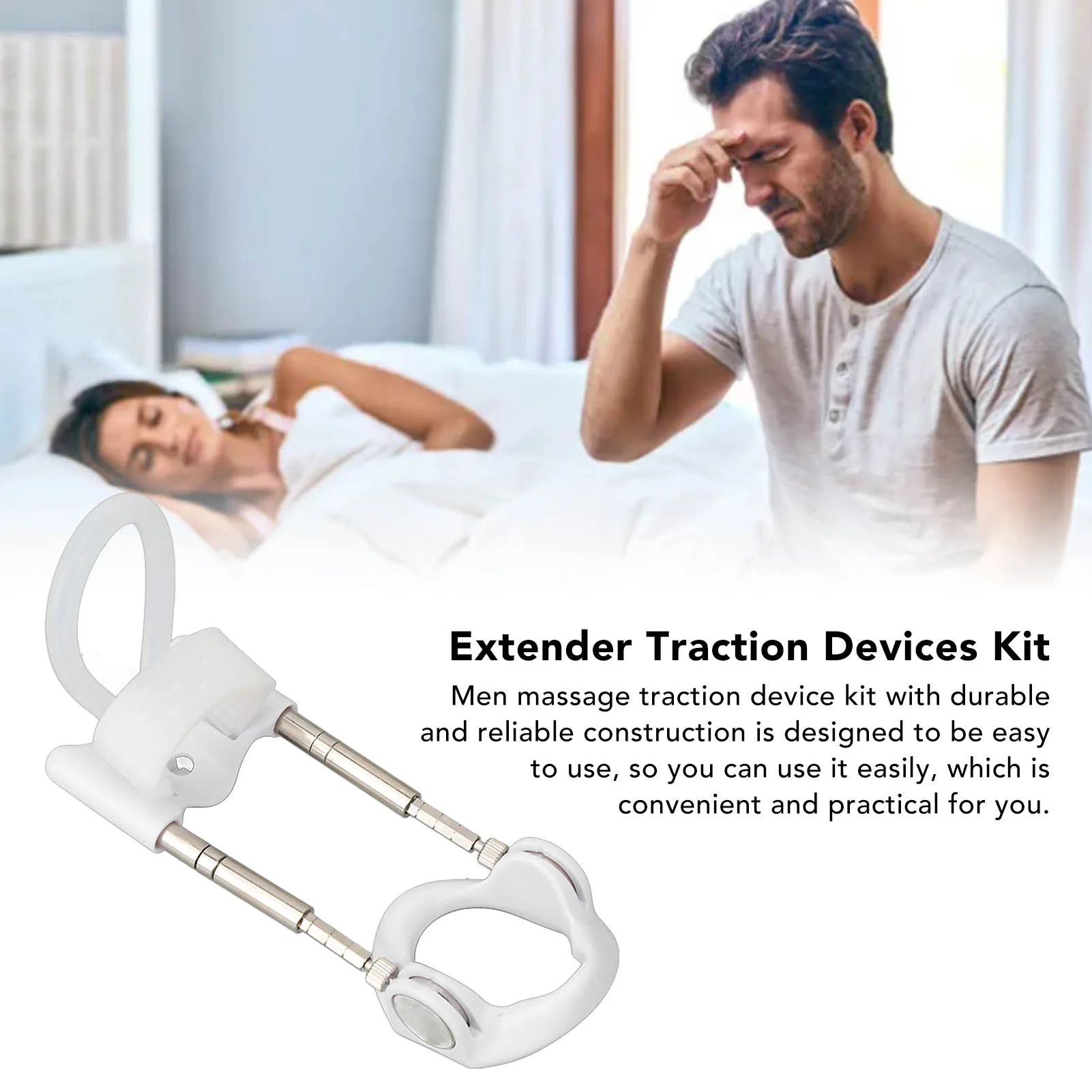 Massage Men Bracket Kit Elastic Portable Comfortable Grip Men Massage Extender Rod Kit For Home Travel Men Bracket Stretcher Kit