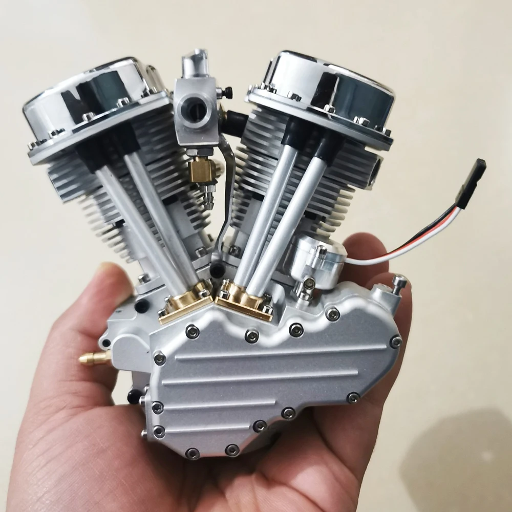 

FG-VT9 MINI V2 Four-Stroke Air-Cooled Gasoline Engine Can Start A Modified Internal Combustion Engine Model