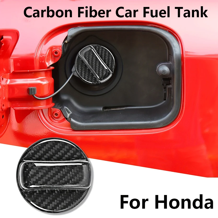 Car Fuel Tank Air Cover Cap Trim Carbon Fiber For Honda Auto Fuel Tank Cap Decoration Exterior Accessories