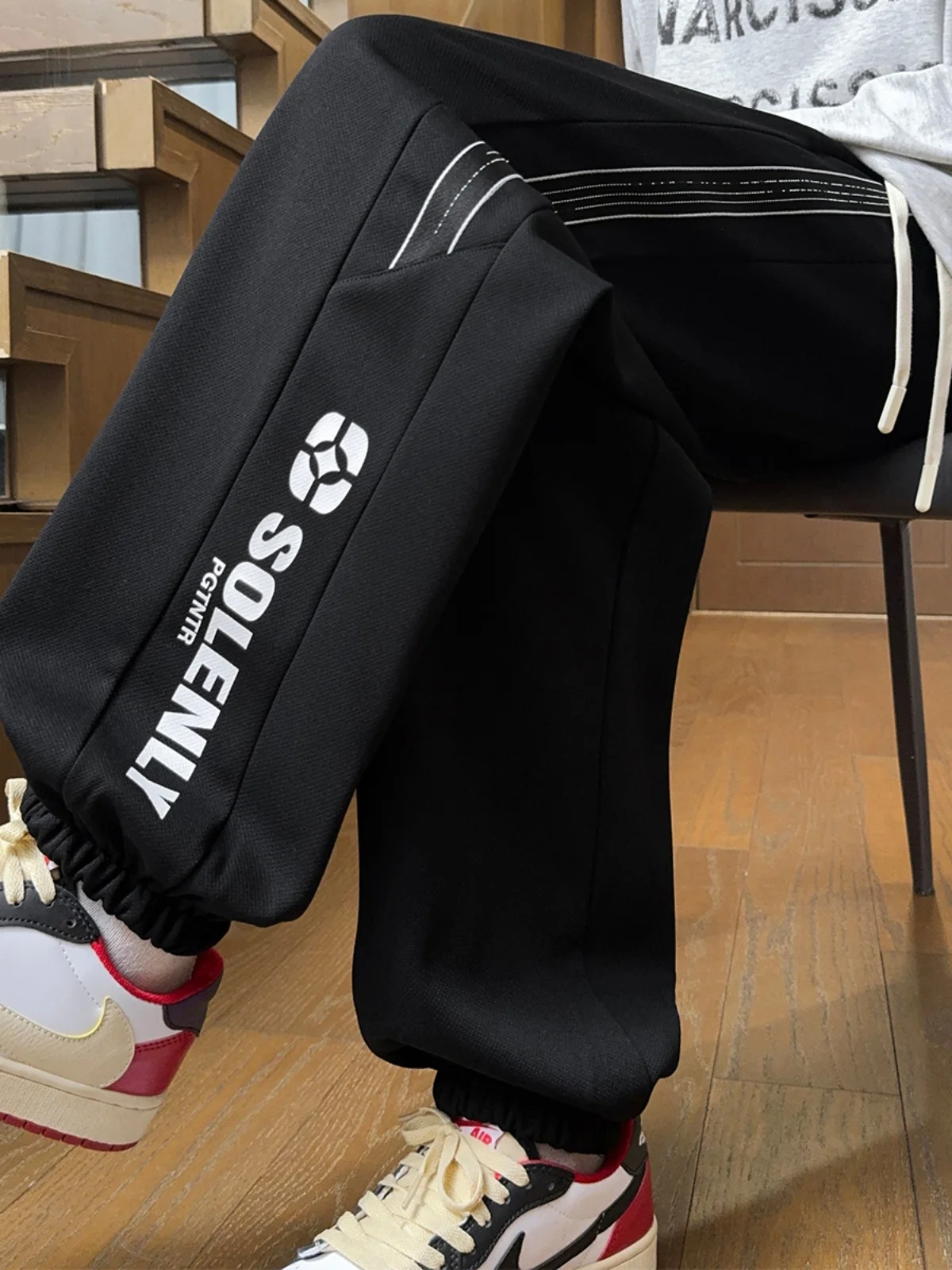 

Спортивная одежда Bla Baskeall, мужские повседневные брюки, молодежные модные брендовые брюки свободного кроя, длинные брюки с эластичной резинкой на талии, повседневная одежда