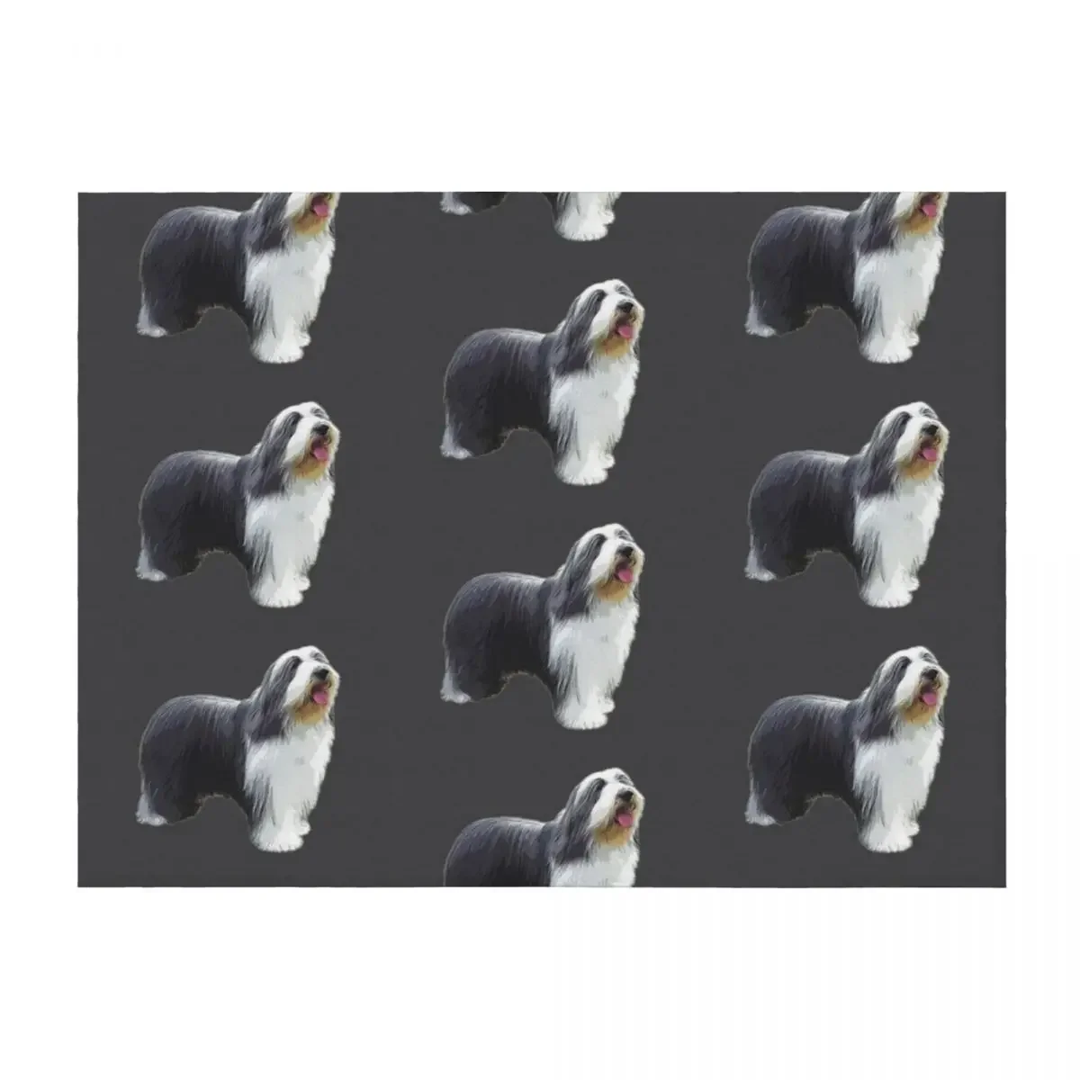 

Bearded Collie Standing Throw Blanket Hairys Kid'S Blankets Sofas Of Decoration For Decorative Sofa Blankets