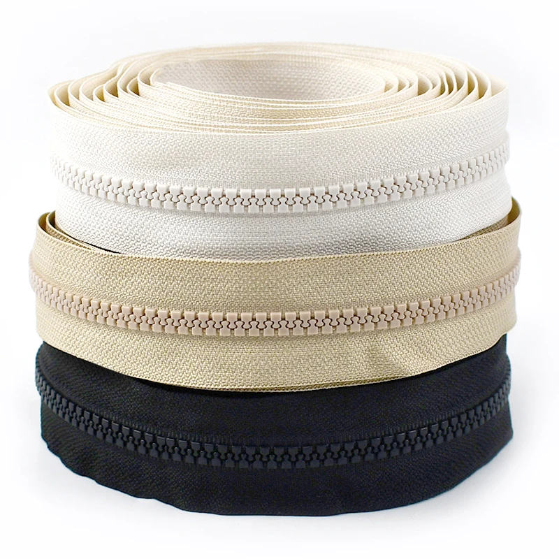 

5/10Meters Meetee 5# Sewing Resin Zippers Open End Zipper Tape Pockrt Jacket Closure Zips Luggage Garment Zip Repair Replce Kit