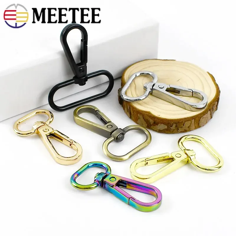 20Pcs Meetee 13-50mm Meal Buckles Lobster Swivel Clasps Hook Collar Carbiner Belt Buckle KeyChain DIY Bags Hardware Accessories