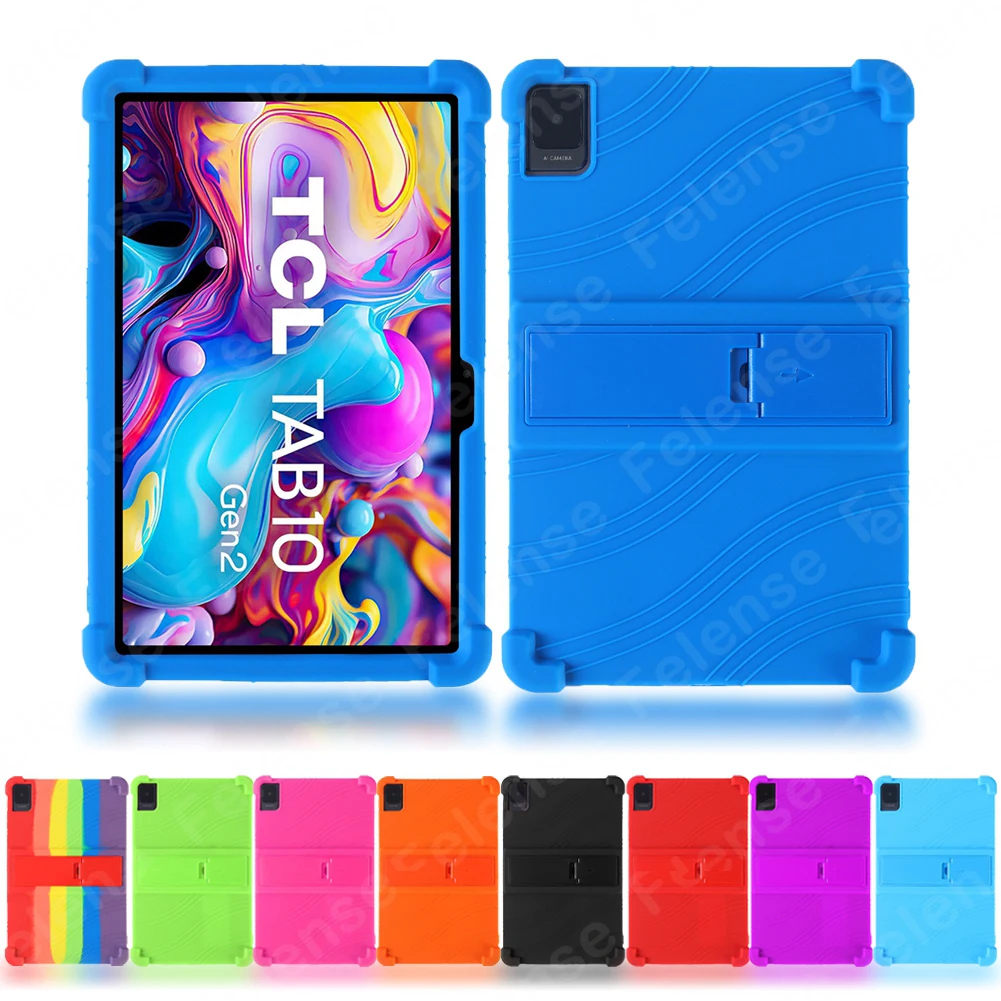 Case For TCL Tab 10L Gen2 / 10 Gen2 Soft Silicon Stand Adjustable Tablets Cover For TCL Tab NxtPaper 11 10s 10L 10 Capas Fundas