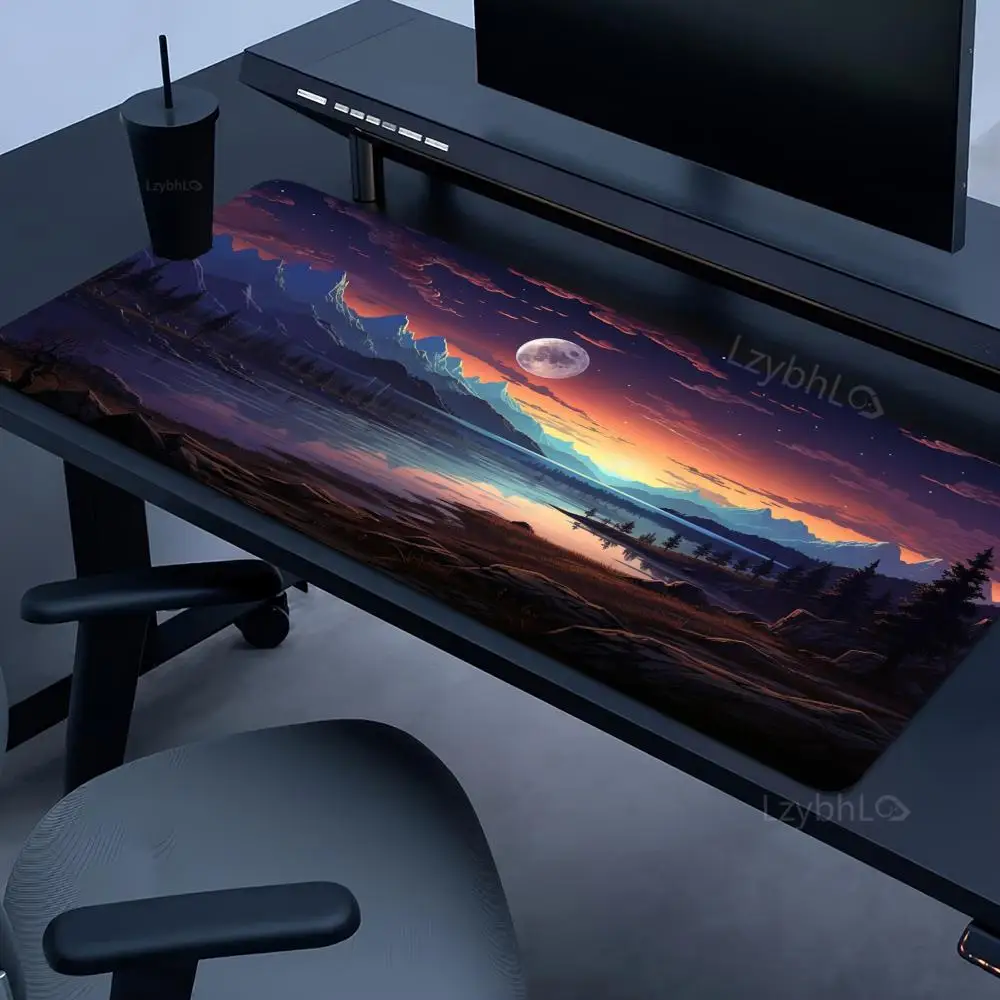 sunset landscape Mouse Pad Large Computer Office Game Table Mats XXL Rubber Anti-slip Gaming Keyboard Mousepads Long Desk Pads