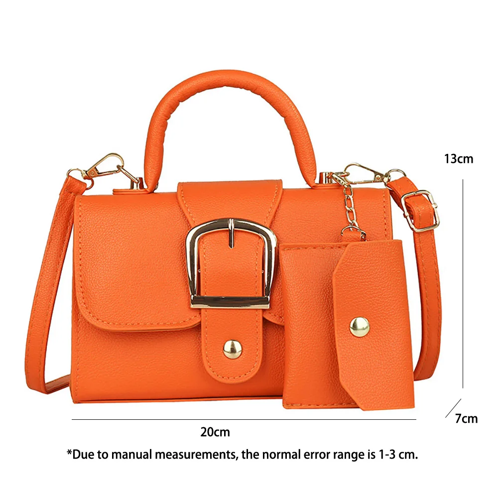 Candy Color Crossbody Bags for Women Small Square Portable Shoulder Bag with Wallet Leather Cross Body Purses Designer Handbags