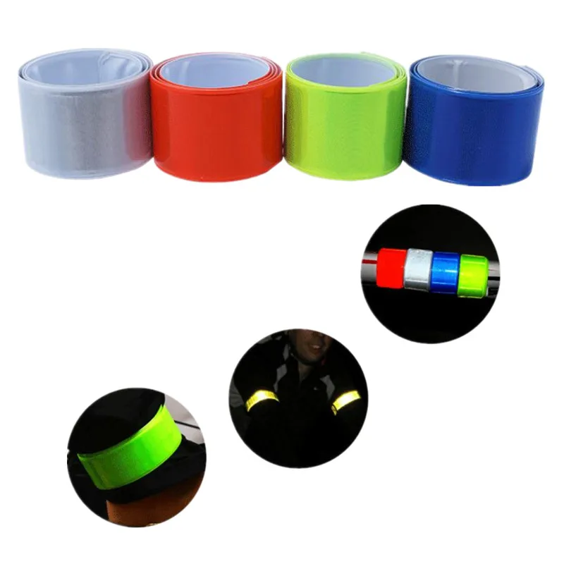 1pc 40cm Running Climbing Cycling Reflective Strips Warning Bike Safety Bicycle Bind Pants Leg Strap Reflective Tape Material