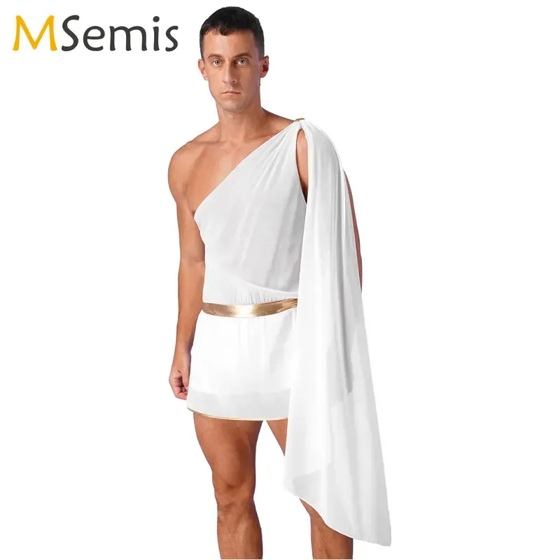 Men's Ancient Greek God Roman Gladiator Costume Halloween Cosplay Armor Soldier Mr Toga Medieval Knight Warrior Cosplay Outfits