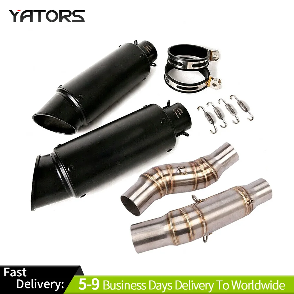 

Slip on for Kawasaki Z1000 2010-2021 Exhaust Muffler Tips Mid Link Pipe Z1000 SX Exhaust Systems Exhausts Pipes