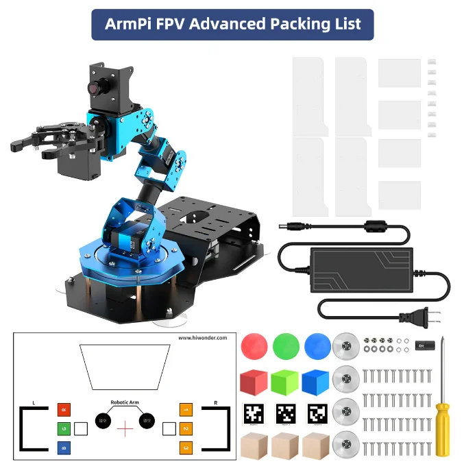 Industrial Robot Arm ArmPi FPV High Positioning Precision Pick And Place For Education By Hiwonder