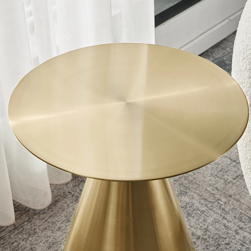 Italiano design de aço inoxidável moderna mesa de centro luxo mesas redondas mesa lateral ouro para sala estar móveis
