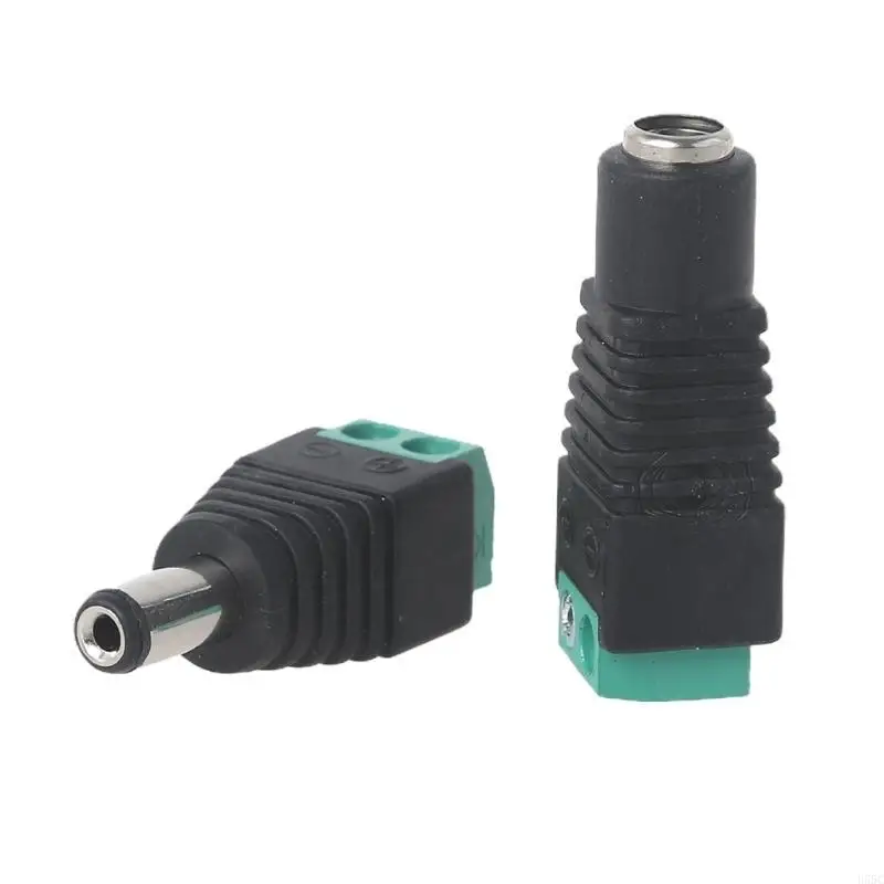 for DC Power Jack Plug Adapter Connector 12V Male+Female 2.1x5.5mm for DC Power Connector for CCTV Camera LED Strip Ligh