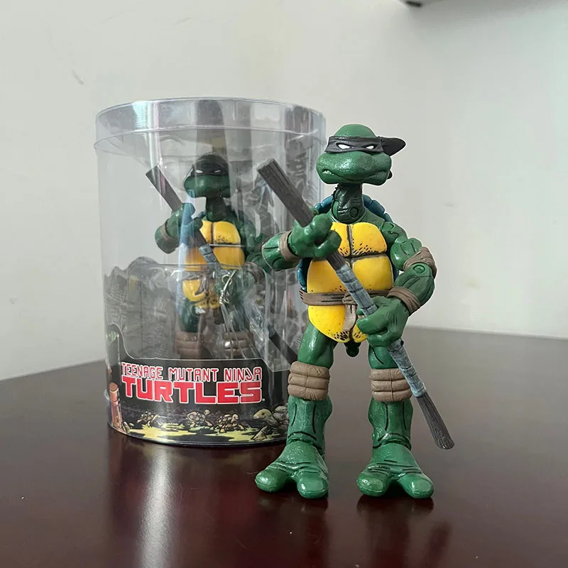 4pcs NECA Turtle Figure Raph Leonardo Donatello Mikey Action Figures 14 cm Comic TMNT Collection Model Toy