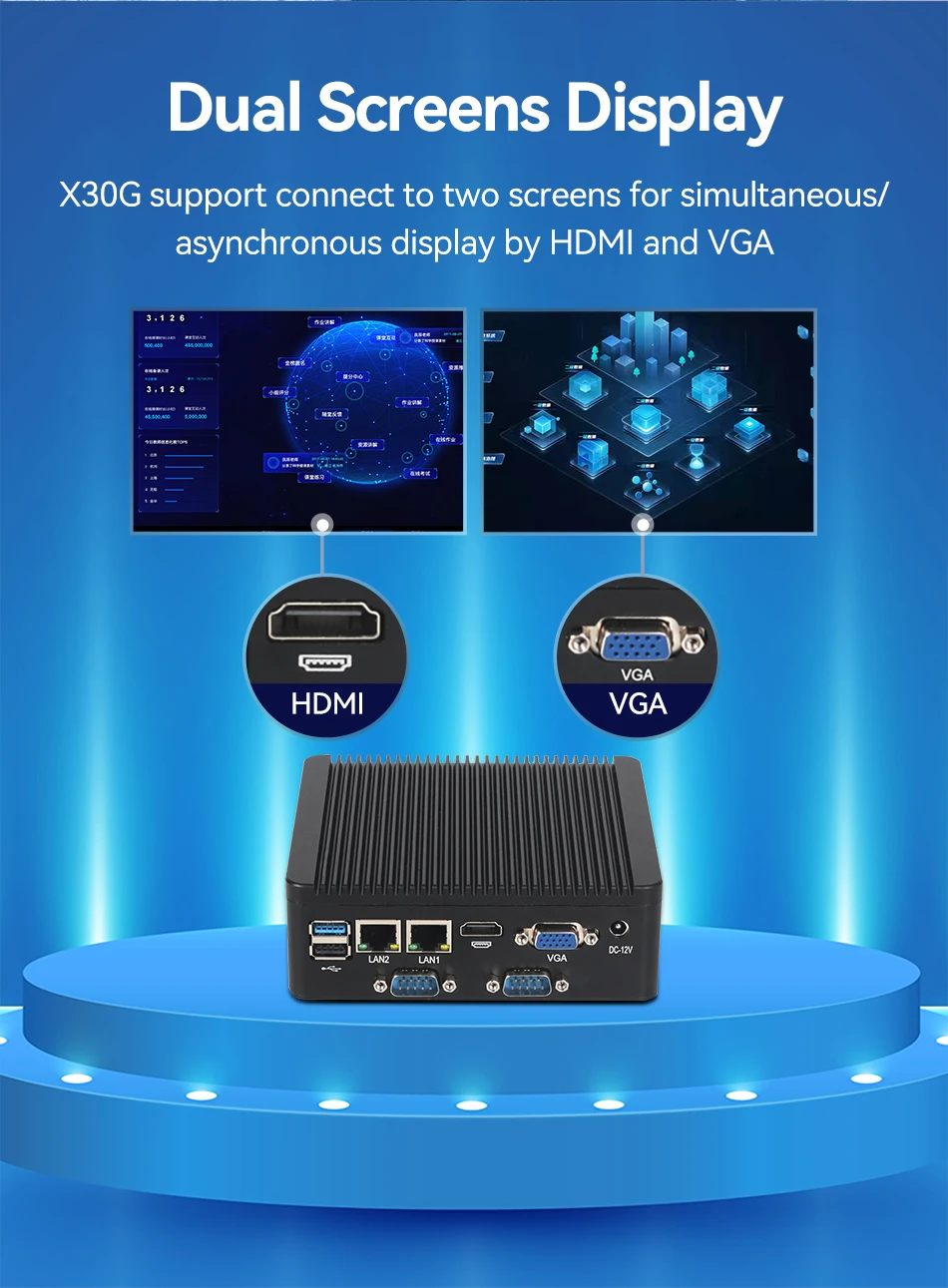 Fanless Industrial Mini PC Pentium J2900 4x Serial Ports RS232 RS485 2x Gigabit Ethernet Mini PCIe WiFi 4G LTE SIM Windows Linux
