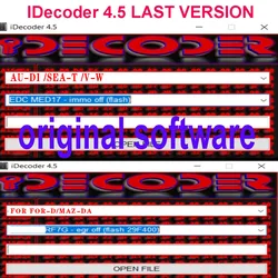 IDECODER4.5 Software Last Version Activation License With Multi-Functions I DECODER 4.5 IDECODER 4.5 Car ECU Repair Tool