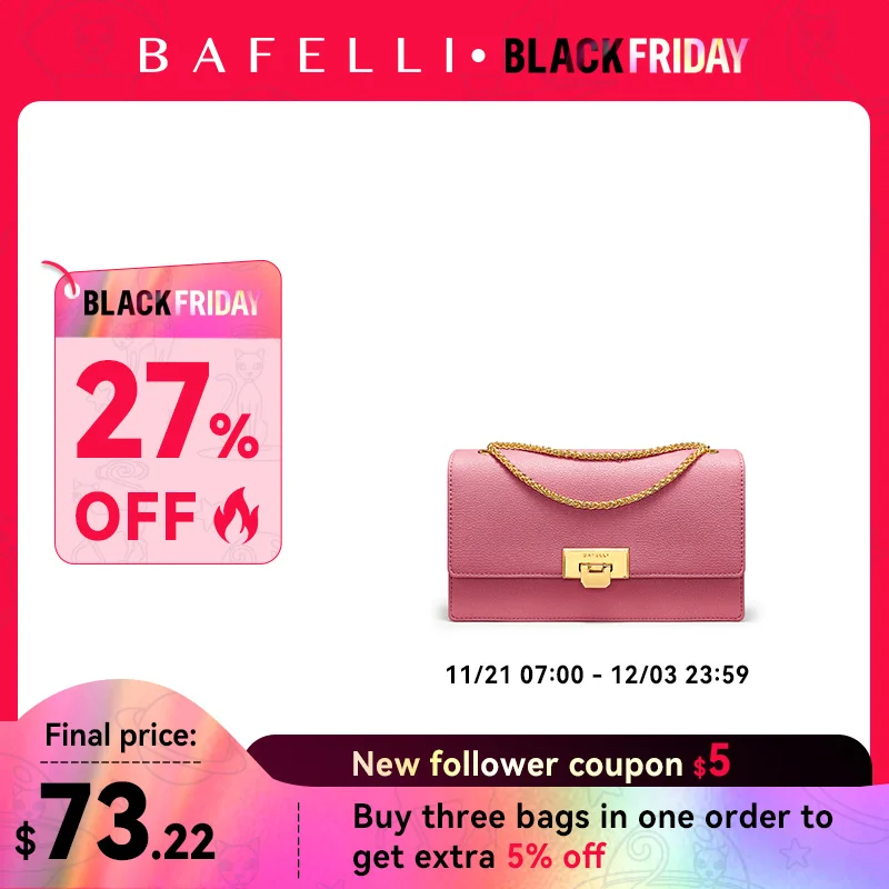 BAFELLI 2023 LUXURY BRAND CLASSIC STYLE FASHION BUSINESS ELEGANT BOXY CHAIN LEATHER SQUARE BAG HANDBAG SHOULDER CROSSBODY RETRO