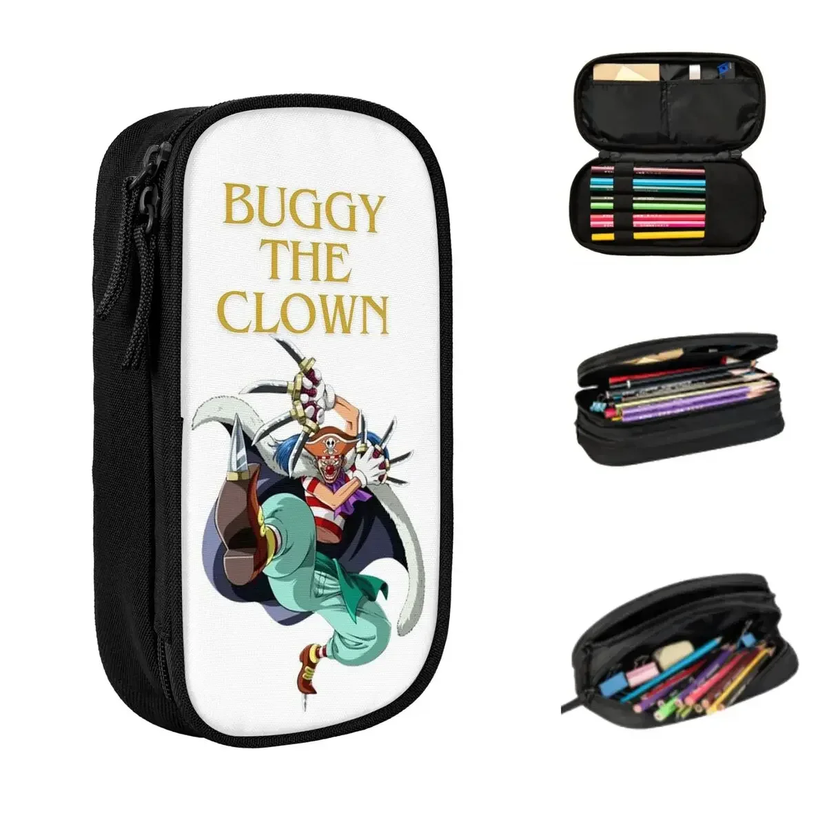 

Buggy The Clown Pencil Cases Large Capacity Pen Bags Pen Box Pencil Pouch For Boys Girls Students Stationery School Office