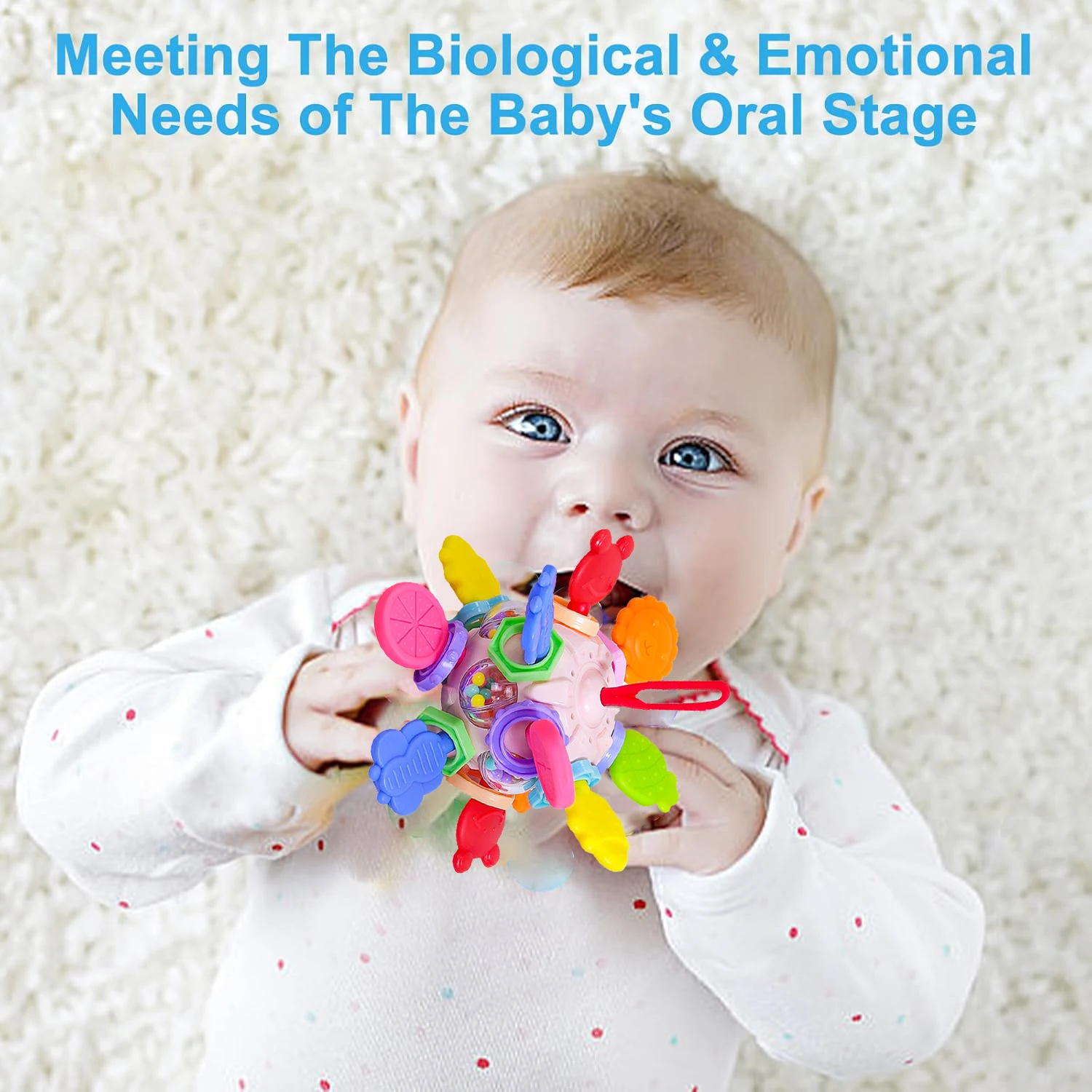 Juguete para bebé Manhattan bola redonda de silicona suave Bola de agarre de mano sonajero Infantil mordedores masticables juguetes para bebés de 0 a 12 meses