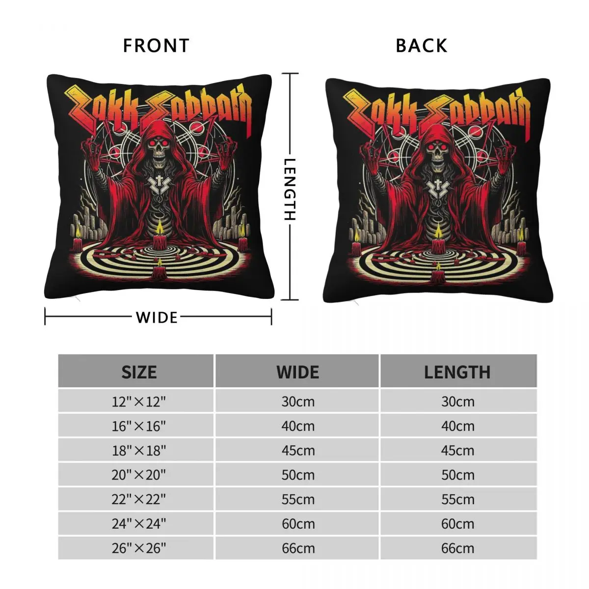 Zakk Sabbath Into The Void Pillowcase Polyester Linen Velvet Printed Zip Decorative Home Cushion Cover 45x45