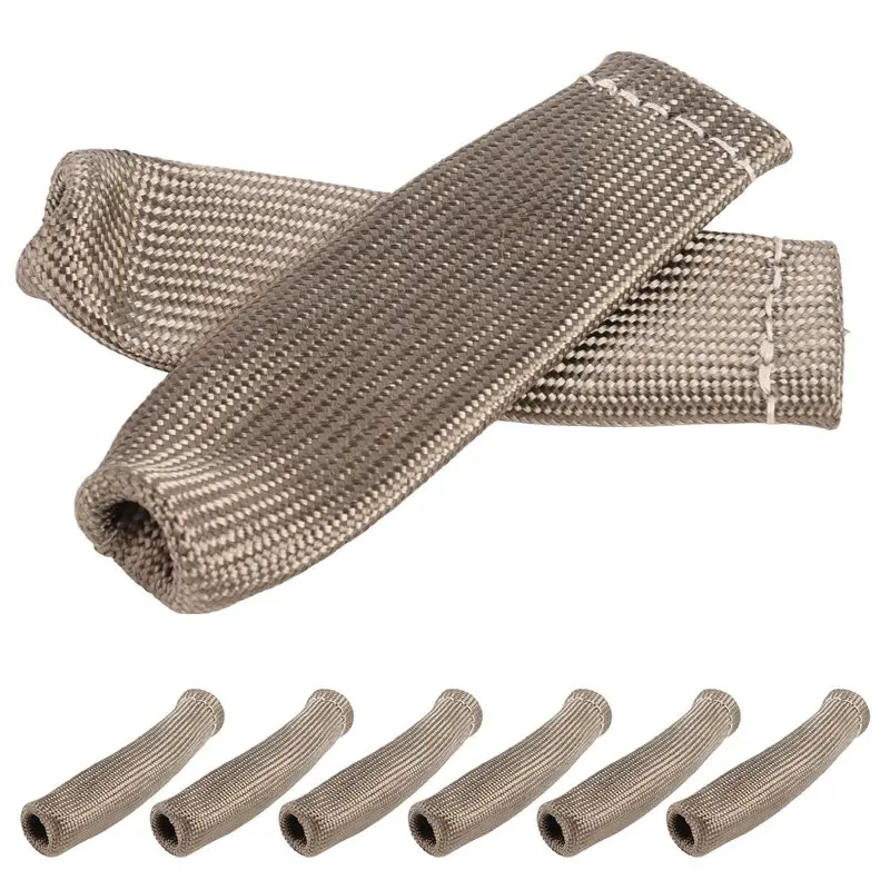 AD23-8Pcs 2500° For Spark Plug Wire Boots Protector Sleeve Heat Shield Cover For LS1/LS2 Titanium