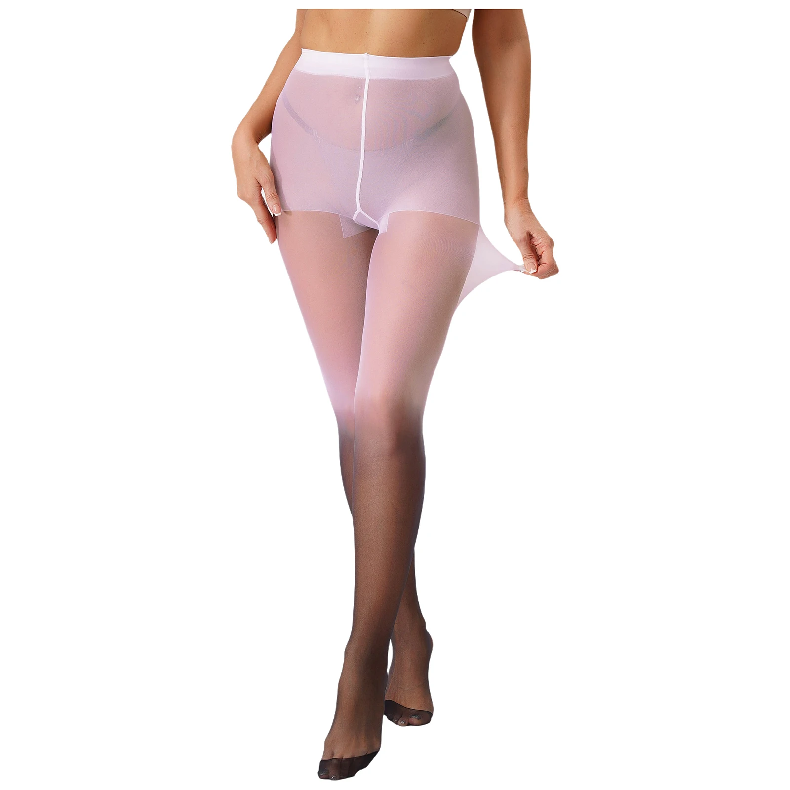 

Womens Oil Glossy Gradient Color Stockings Transparent Pantyhose Tights Stockings Sexy Ladies Elastic Extra-thin Bodystockings