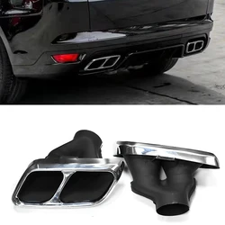 Car Exhaust Pipe Stainless Steel Quad Exhaust Muffler Pipe Changed SVR Look Square Exhaust Nozle For Range Rover Sport L494