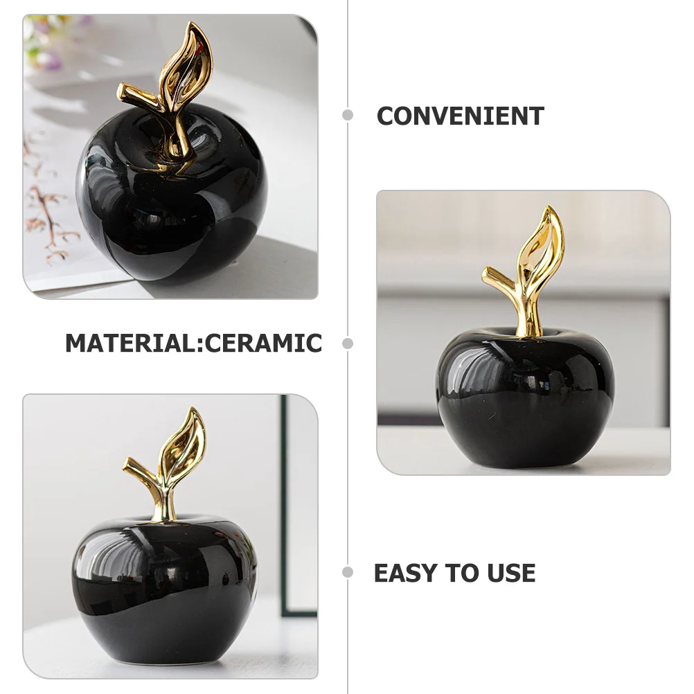 

Small Lifelike Ceramic Apple Ornament Decoration Desktop Home Office Party Xmas Christmas Decor Apple Decorations