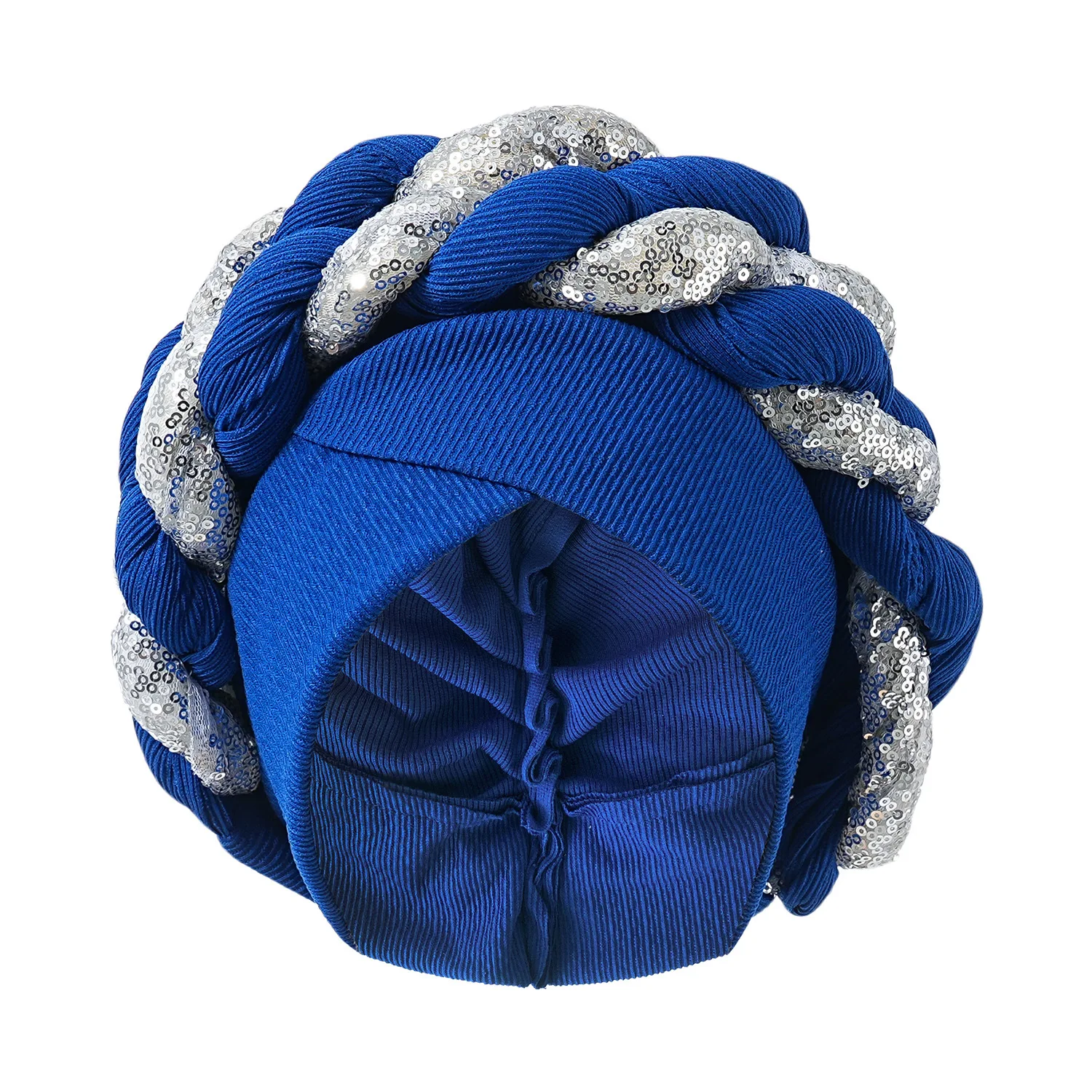 Sequins Braid African Female Head Wraps Hat Bonnet Nigeria Already Made Headtie Turban Cap for Women Auto Gele Headgear Party