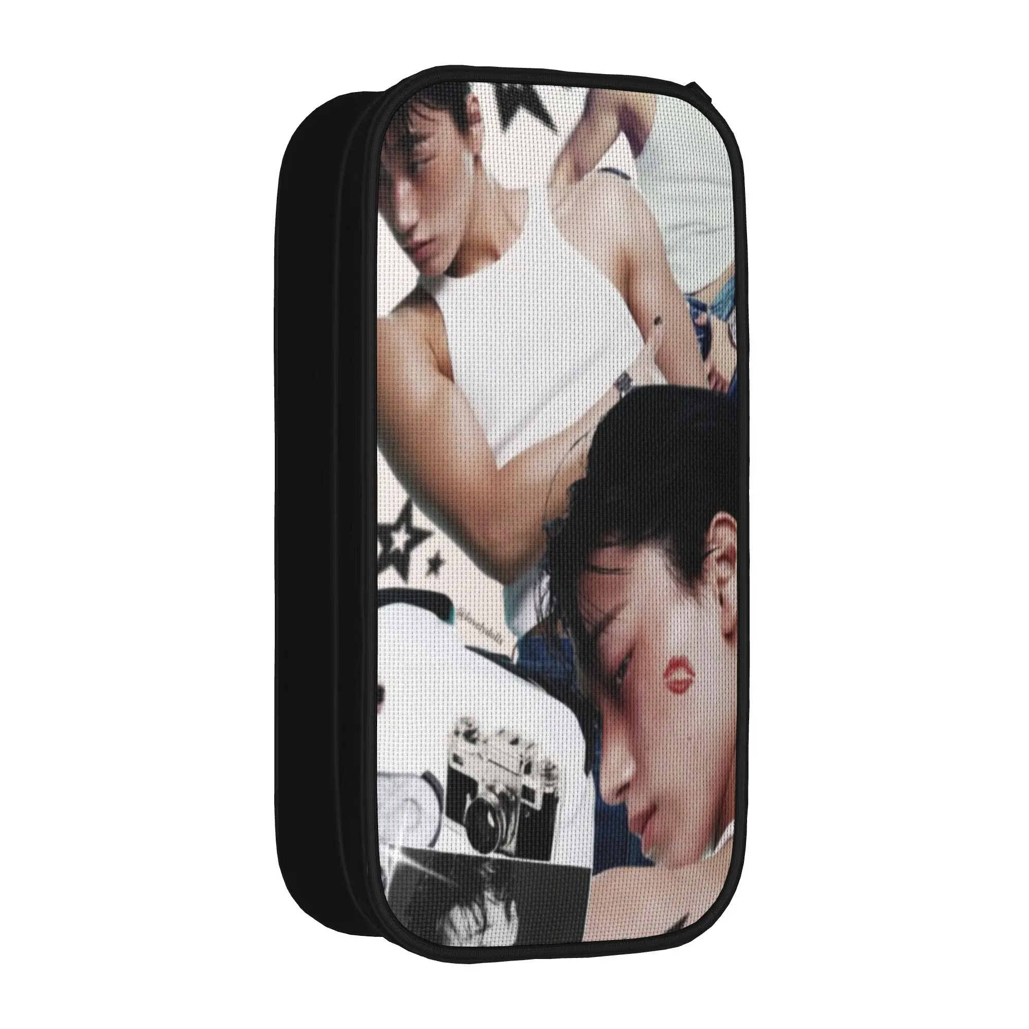 Creative choi san bad ateezs Pencil Cases  Pencilcases Pen Box for Student Large Storage Bags Office Gifts Stationery