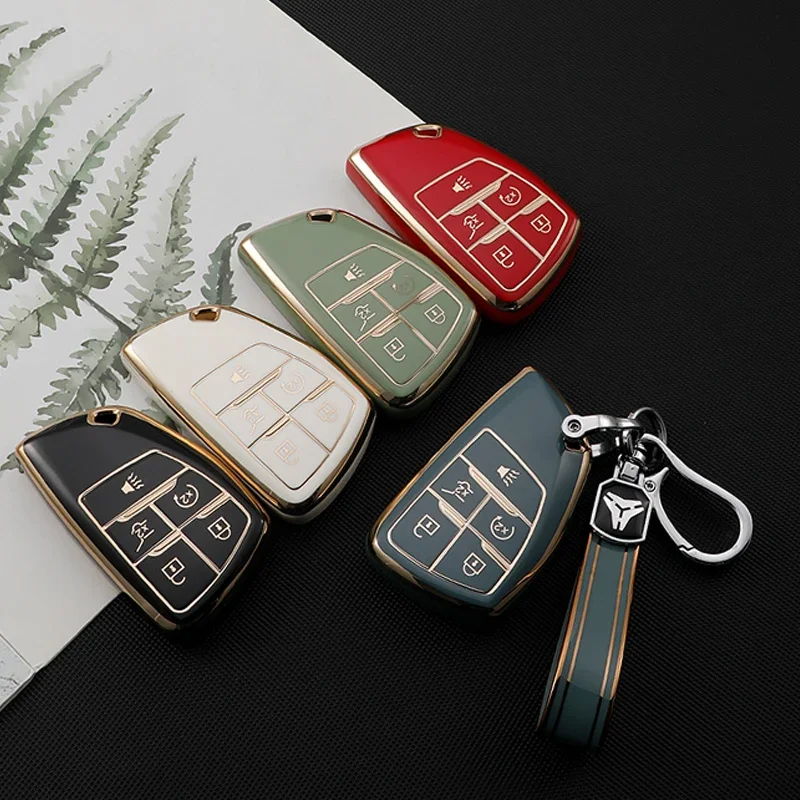 

Compatible with GMC Yukon, Chevrolet Tahoe Suburban, Buick Envision S Plus,5/6 Button TPU Remote Key Fob Protective Cover Case