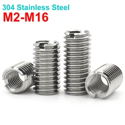 M2 M2.5 M3~M8 M10 304 Stainless Steel Sotted Inside Outside Self Tapping Thread Insert Adapter Screw Nuts Sleeve Converter Nut